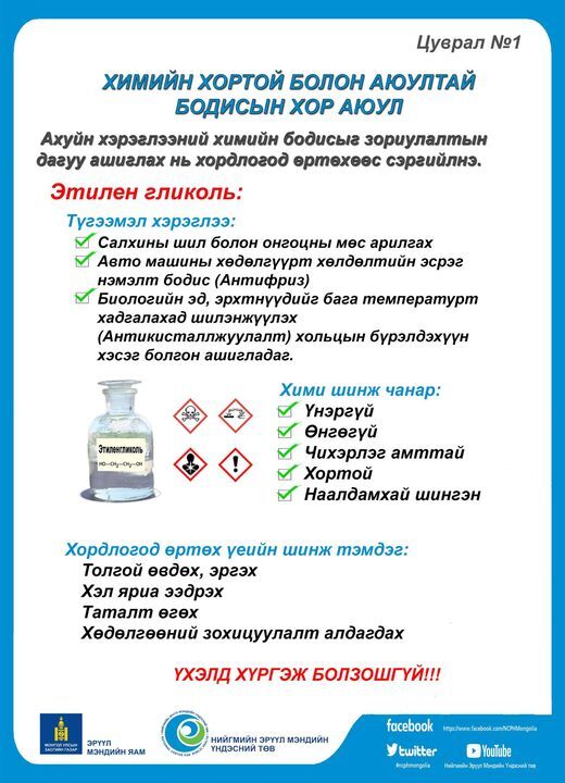 Түгээмэл хэрэглэгддэг химийн хортой бодист санамсаргүй хордохоос урьдчилан сэргийлье
