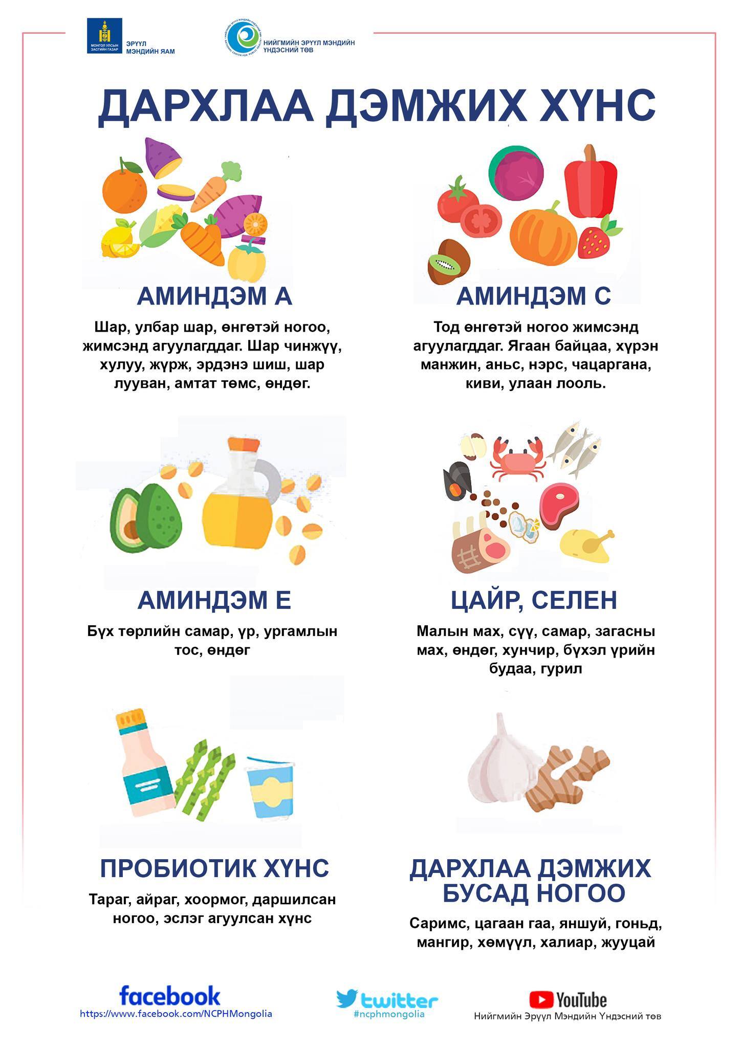 Томуу, томуу төст өвчний үед хоол, хүнсээрээ дархлаагаа дэмжээрэй