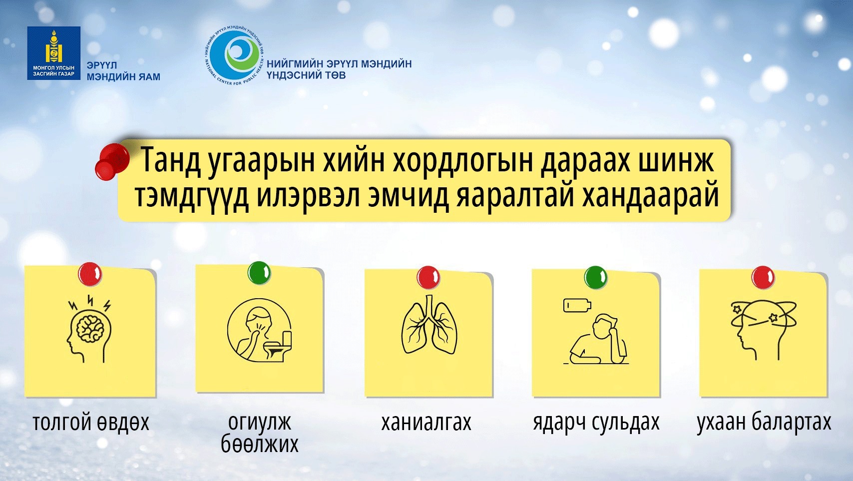 Угаарын хийн хордлогын дараах шинж тэмдгүүд илэрвэл 103 - руу яаралтай хандаарай
