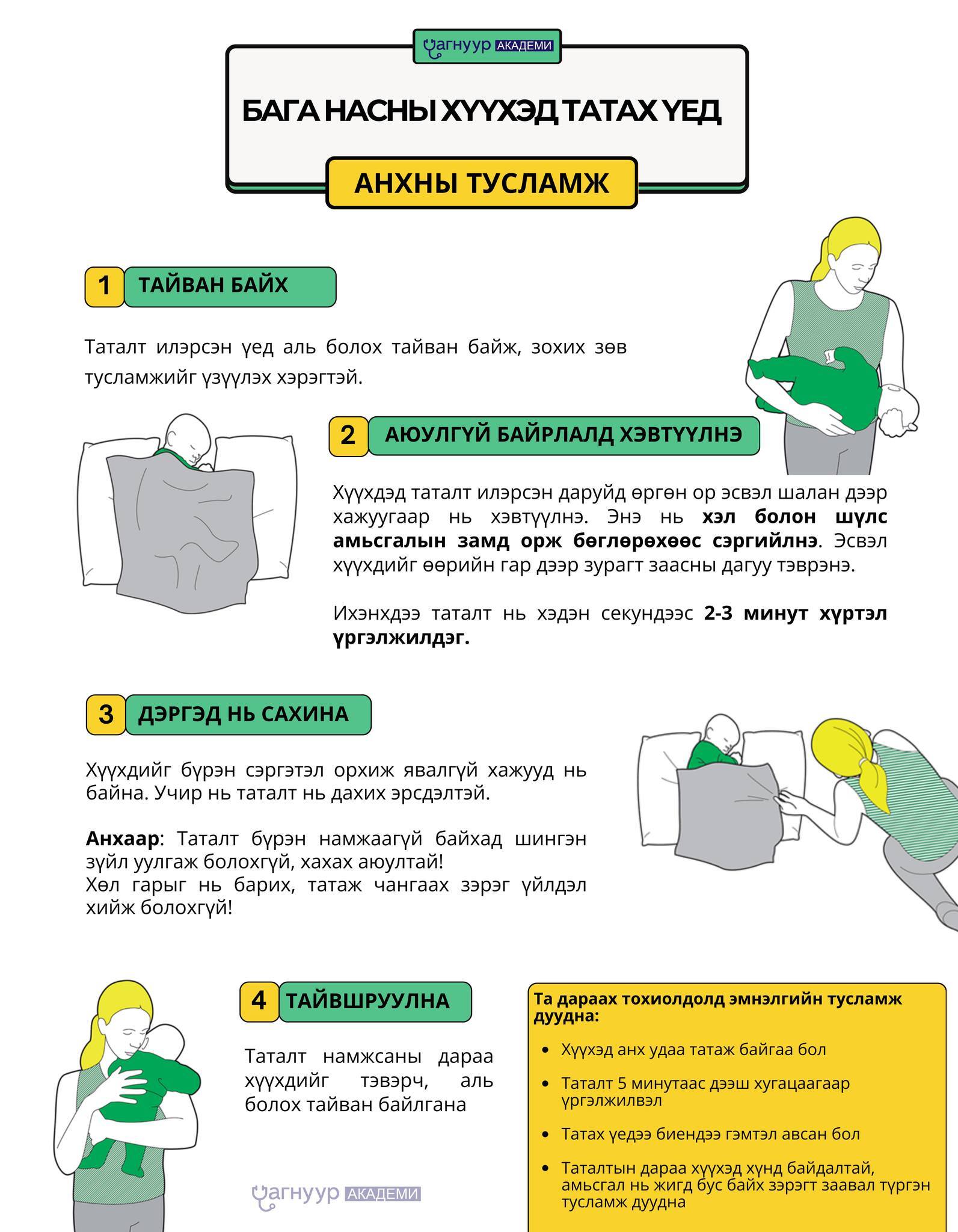 Бага насны хүүхэд ТАТАХ үед үзүүлэх анхны тусламжийг мэдээд, санаад, хадгалаад аваарай!