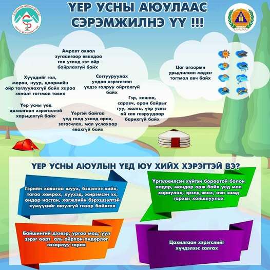 Үер усны аюулаас сэрэмжилнэ үү.