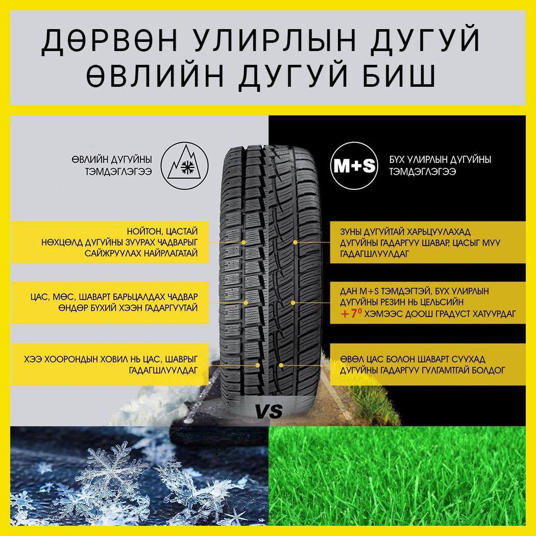 Дөрвөн улирлын дугуй өвлийн дугуй биш