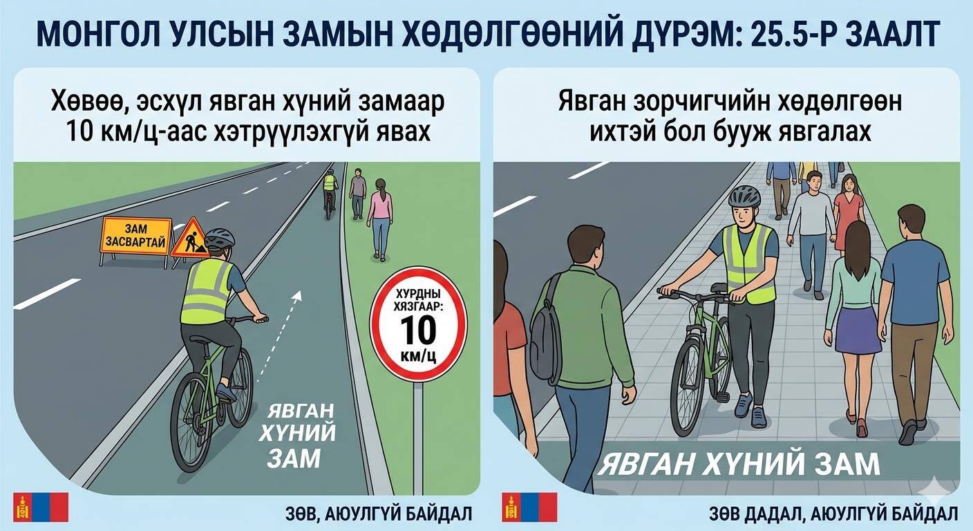 Унадаг дугуйтай хөдөлгөөнд оролцох