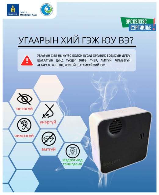Угаарын хийн хордлогоос урьдчилан сэргийлье.