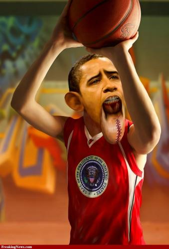 Barack-Obama-Playing-Basketball-with-a-Fat-Lip-79455 Barack-Obama-Playing-Basketball-with-a-Fat-Lip-79455