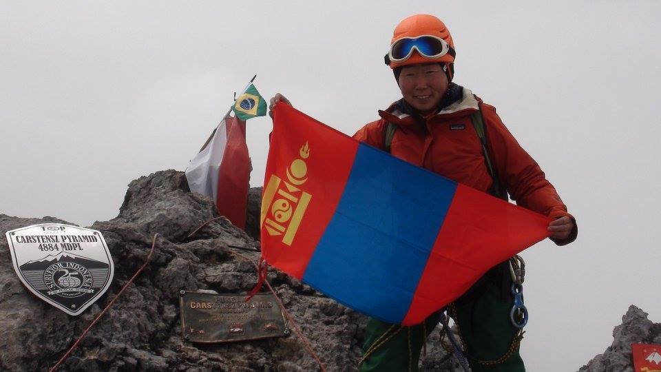 Mountaineer B.Gangaamaa conquers Carstensz Pyramid