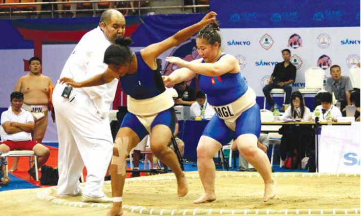 Mongolia claims the team silver medal at Sumo World Championships 2016