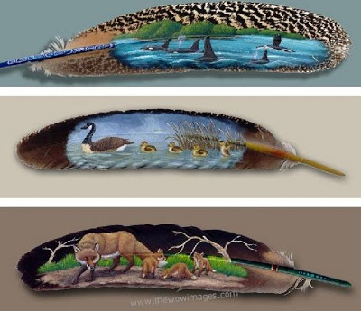 Amazing Art on feather 4