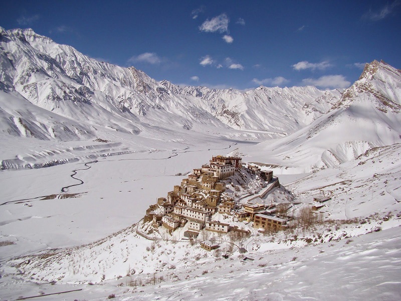 Stunning-Photo-of-Key-Gompa-Buddhist-Monastery-in-Tibet