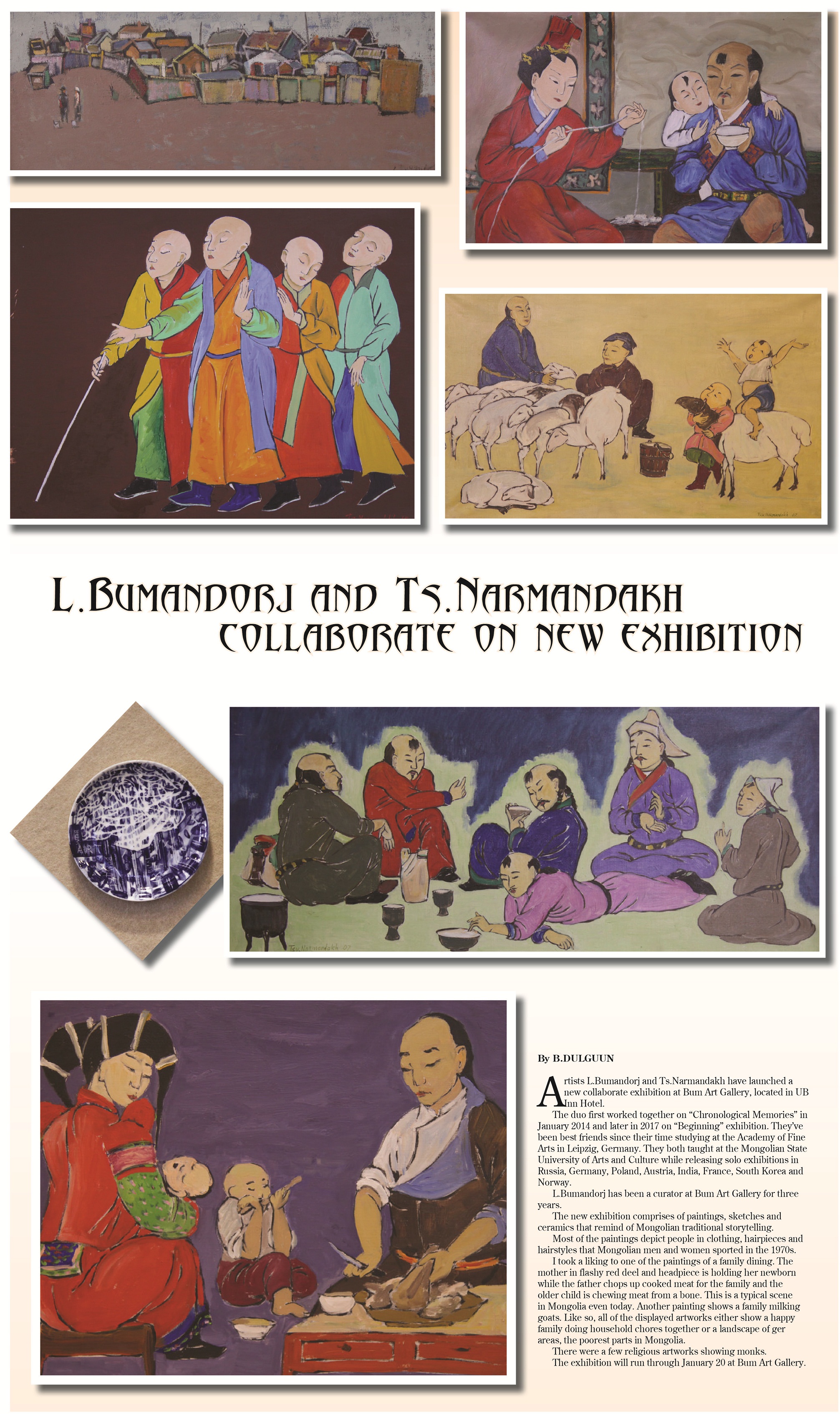 L.Bumandorj and Ts.Narmandakh  collaborate on new exhibition