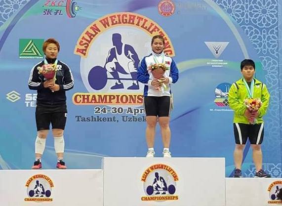 M.Ankhtsetseg becomes  Asian weightlifting  champion