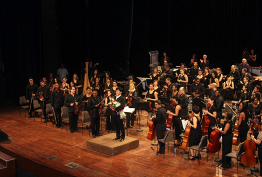 B.Lkhagvasuren conducts Cuban National Symphony Orchestra