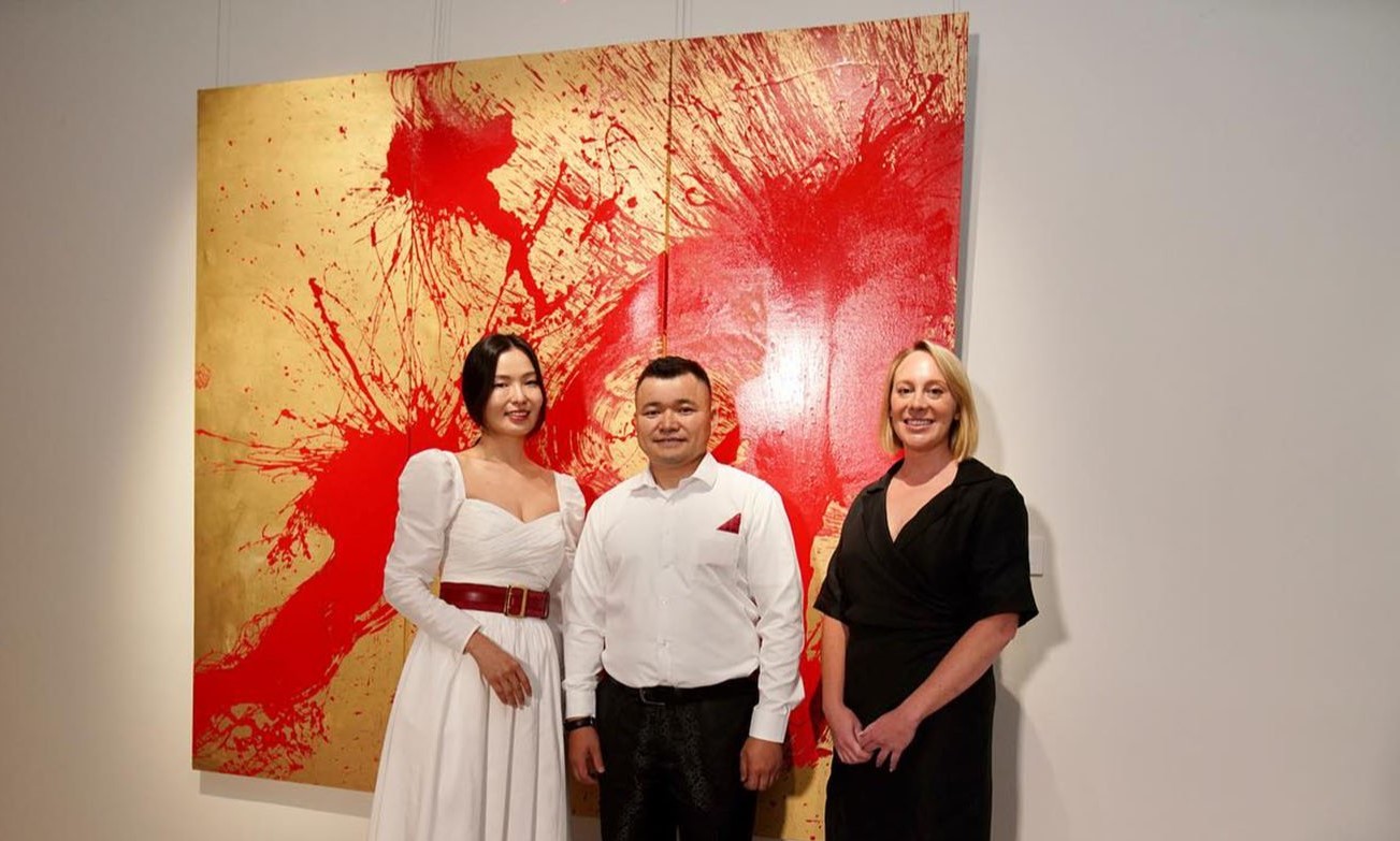O.NYAM-OCHIR: Mongolian script is groundwork for my abstract paintings