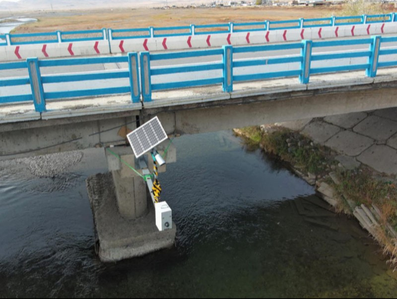 Automated water level and flow monitoring devices installed