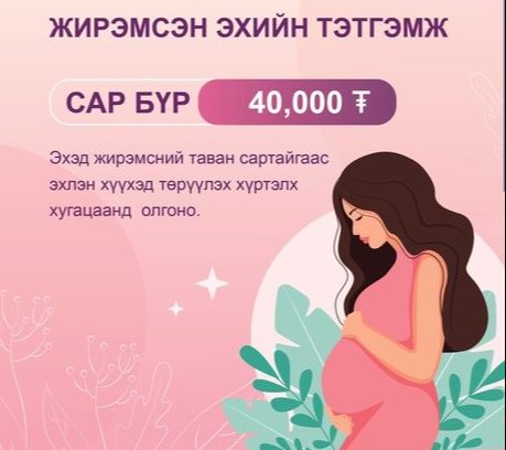 Жирэмсэн эхийн тэтгэмжээ хэрхэн авах вэ