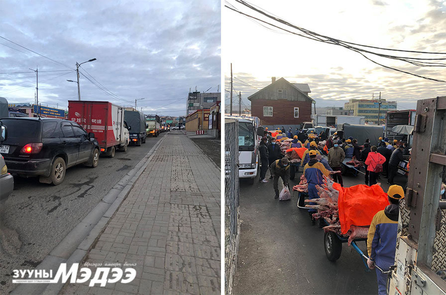 Хүчит шонхор зах 05:00 цаг: Мах дууссан