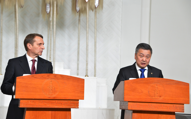 З.Энхболд С.Е.Нарышкинтай уулзана