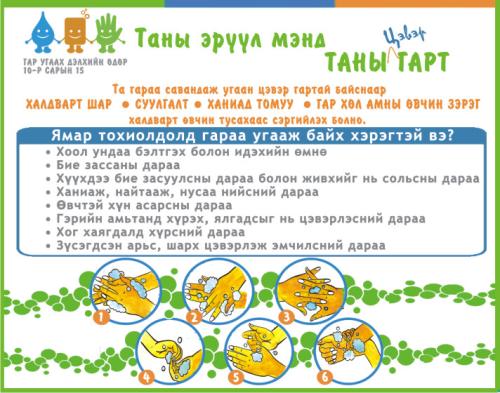 Өнөөдөр “ Дэлхийн гар угаах өдөр”
