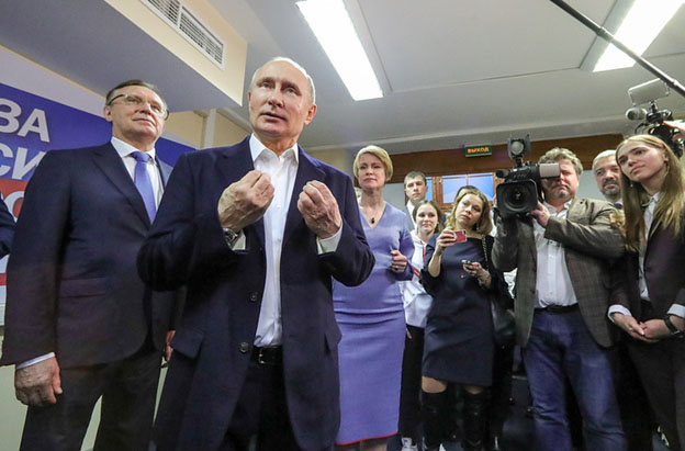 ОХУ-ын Ерөнхийлөгчийн сонгуульд В.Путин ялалт байгууллаа