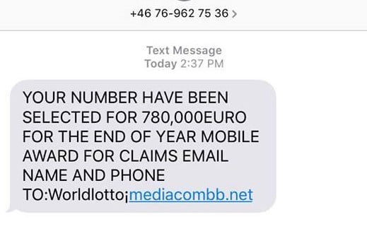 Гадаад дугаараас мессеж ирж байгааг анхаарууллаа